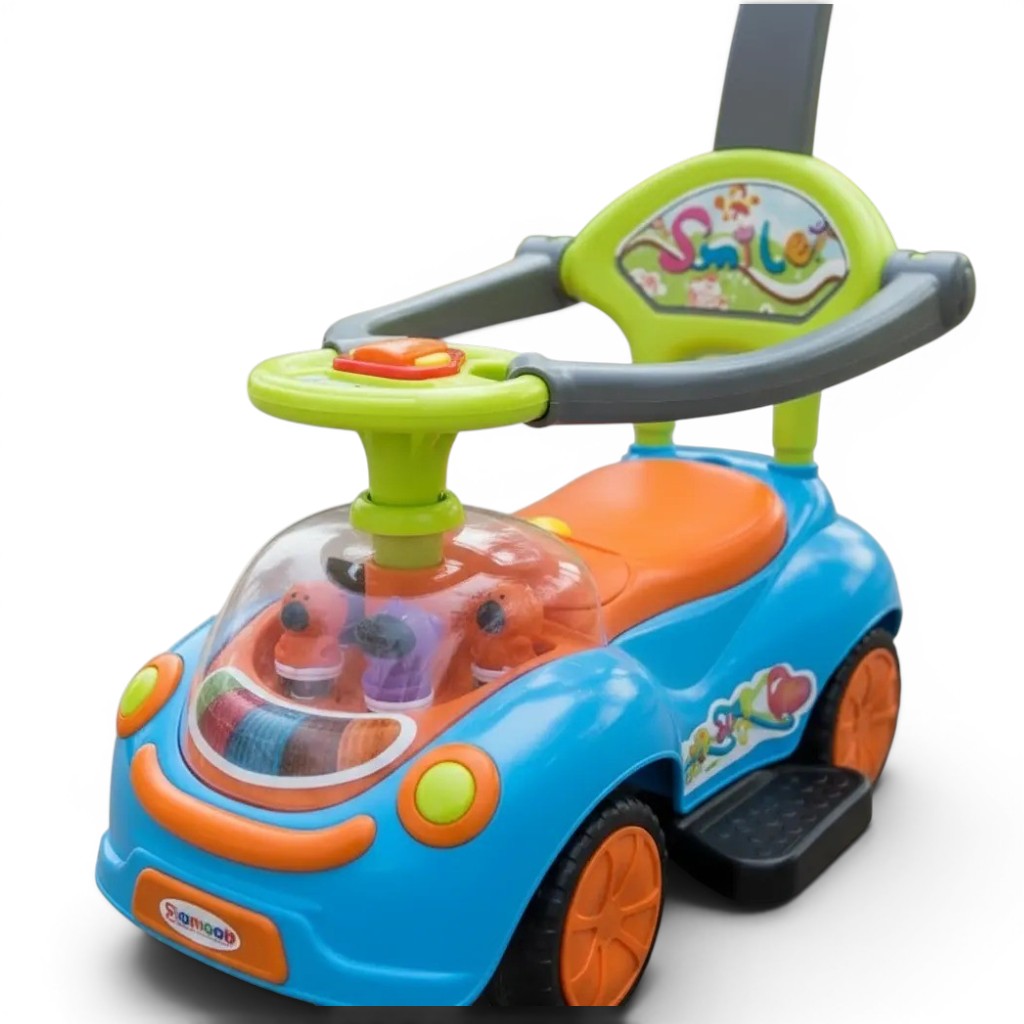 Carro Montable Infantil Hipopotamo Azul-Naranja - Imagen 4