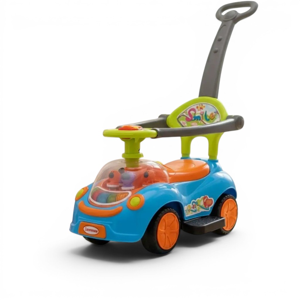 Carro Montable Infantil Hipopotamo Azul-Naranja - Imagen 2