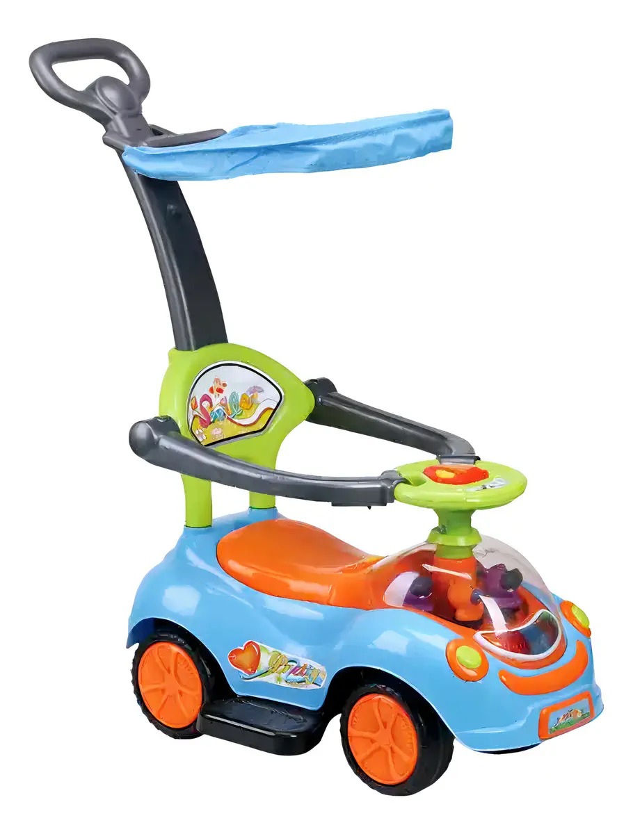Carro Montable Infantil Hipopotamo Azul-Naranja - Imagen 5