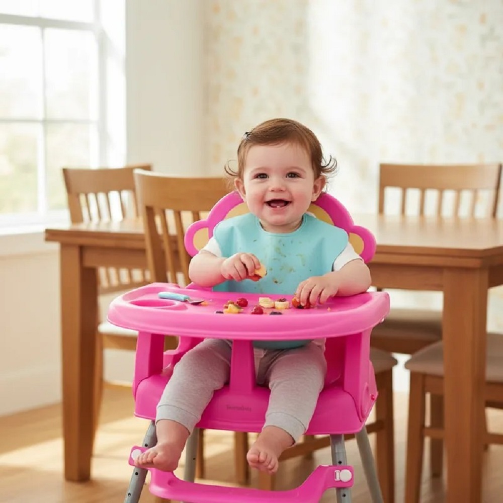Silla Comedor Bebe Miquito Rosado - Imagen 7
