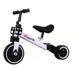 Triciclo Bebe Niño Niña Bebes Paseador Montable 5 en 1 blanco