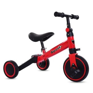 Triciclo Bebe Niño Niña Bebes Paseador Montable 5 en 1 Rojo