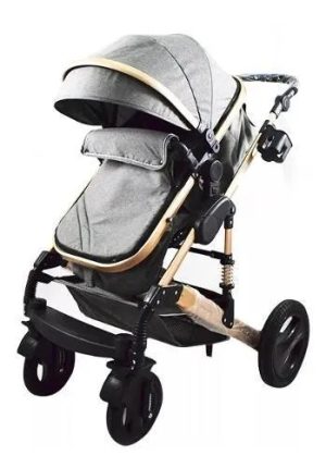 Coche Paseador Bebe Hermosos Europeo Unisex Travel System Gris