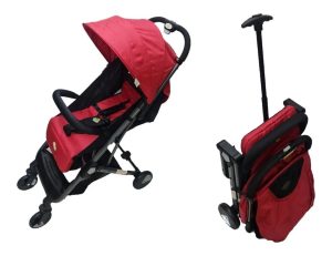 Coche Bebe Tipo Maleta Paseador Viajero Deluxe Premium Rojo
