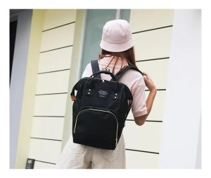 Pañalera Multifuncional Morral Bolso 1812  Negro - Imagen 3