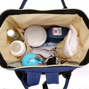 Pañalera Multifuncional Morral Bolso 1812 Azul Oscuro - Imagen 3