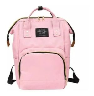 Pañalera Multifuncional Morral Bolso 1812 Rosada - Imagen 2