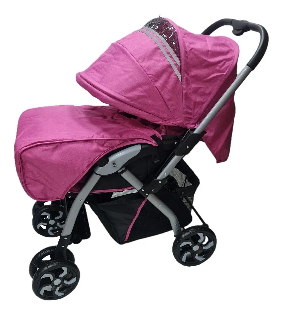 Coche Bebe Niño Lujoso Grande Espectacular Alta Calidad Rosado