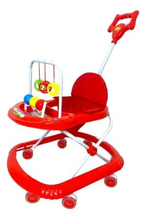 Caminador Bebe Musical Niño Niña Sonajeros Andadera Con Guia Rojo Oferta !