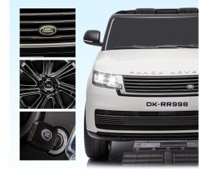 Carro Montable Juguete Infantil Eléctrico Campero Lujo RANGE ROVER BLANCA - Imagen 3