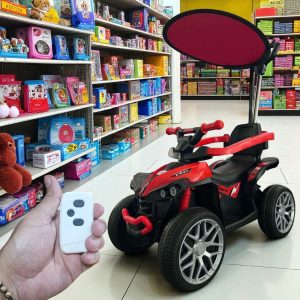 Carro Montable Bebe Paseador Musical Juguete Control 1-6 Años Electrico Ref. 1605 Llanta En Goma ROJO - Imagen 3