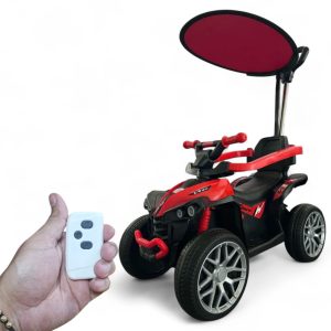 Carro Montable Bebe Paseador Musical Juguete Control 1-6 Años Electrico Ref. 1605 Llanta En Goma ROJO