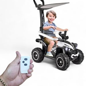 Carro Montable CuatriMoto Bebe Con Control Ref. NAJ 1 BLANCO - Imagen 3