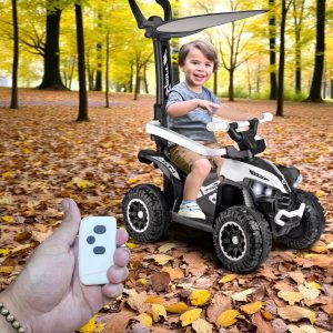 Carro Montable CuatriMoto Bebe Con Control Ref. NAJ 1 BLANCO - Imagen 4