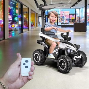 Carro Montable CuatriMoto Bebe Con Control Ref. NAJ 1 BLANCO - Imagen 5