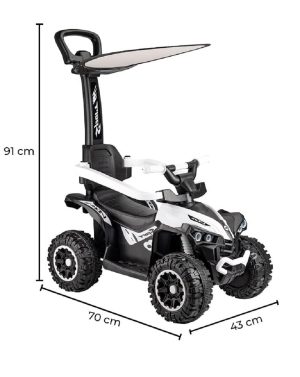 Carro Montable CuatriMoto Bebe Con Control Ref. NAJ 1 BLANCO - Imagen 8