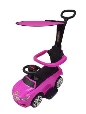 Carro Montable Moto Bebe Juguete Musical Paseador Happy Color FUCSIA - Imagen 4