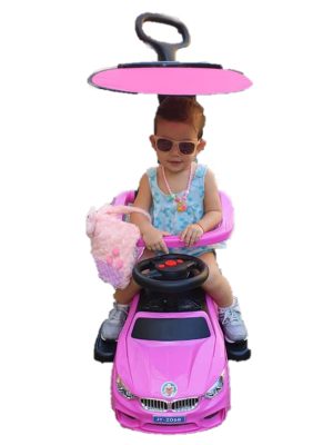 Carro Montable Moto Bebe Juguete Musical Paseador Happy Color FUCSIA - Imagen 2