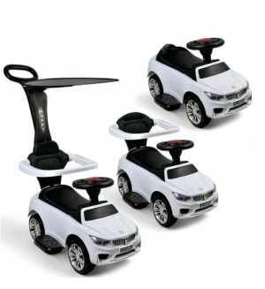 Carro Montable Moto Bebe Juguete Musical Paseador Happy Color BLANCO