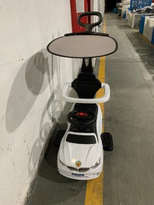 Carro Montable Moto Bebe Juguete Musical Paseador Happy Color BLANCO - Imagen 2