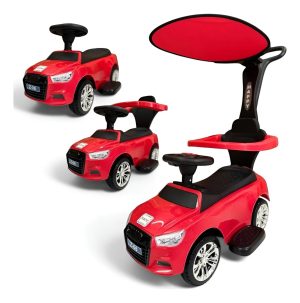 Carro Montable Moto Bebe Juguete Musical Paseador Happy Color ROJO