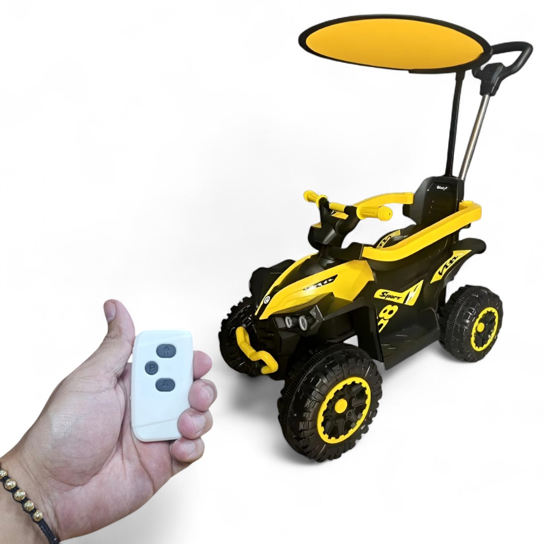 Carro Montable CuatriMoto Bebe Con Control Ref. NAJ 1 AMARILLO