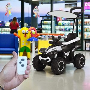 Carro Montable CuatriMoto Bebe Con Control Ref. NAJ 1 BLANCO - Imagen 7