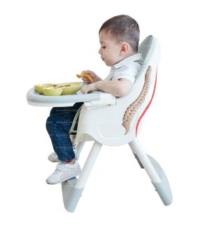 Silla Comedor Bebe Doble Altura Infantil Acolchado Deluxe !! AZÚL - Imagen 3