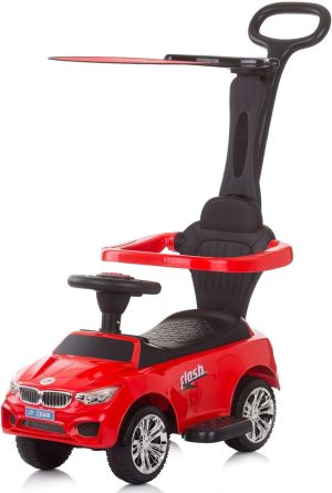 Carro Montable Moto Bebe Juguete Musical Paseador Happy Color ROJO - Imagen 3