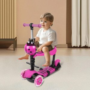 Patineta Scooter Monopatín 3 En 1 Niños Niñas 2 A 8 Años Escarabajo FUCSIA - Imagen 5