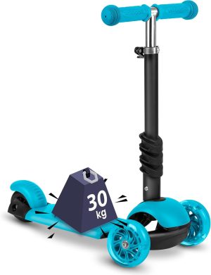 Patineta Scooter Monopatín 3 En 1 Niños Niñas 2 A 8 Años Escarabajo  AZUL - Imagen 9