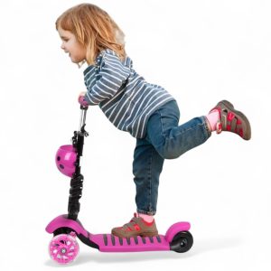 Patineta Scooter Monopatín 3 En 1 Niños Niñas 2 A 8 Años Escarabajo FUCSIA - Imagen 2