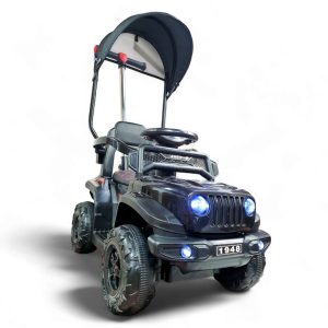 Carro Montable Bebe Paseador Musical Juguete Control 1-5 años JEEP NEGRO - Imagen 7