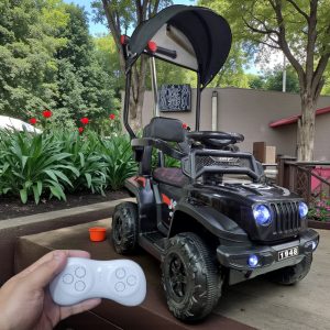 Carro Montable Bebe Paseador Musical Juguete Control 1-5 años JEEP NEGRO - Imagen 5
