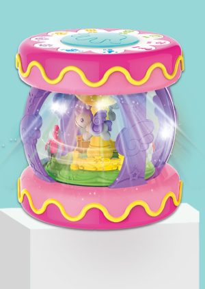 Juguete Didáctico Musical Bebe Estimulante Tambor Luces Grande Rosado - Imagen 4