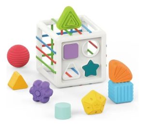 Cubo Estimulacion Sensorial Infantil Montessori Blanco Bebe Ref:HE0211