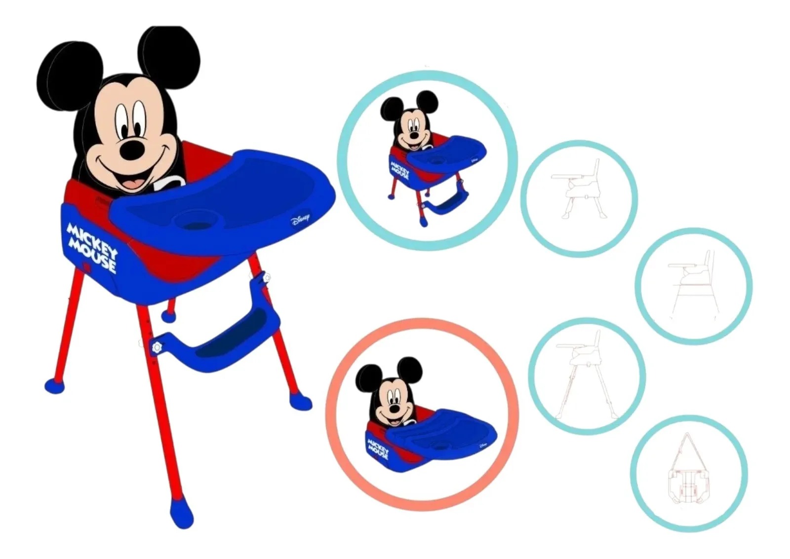 Comedor Silla Bebe Plegable Niño - Imagen 2