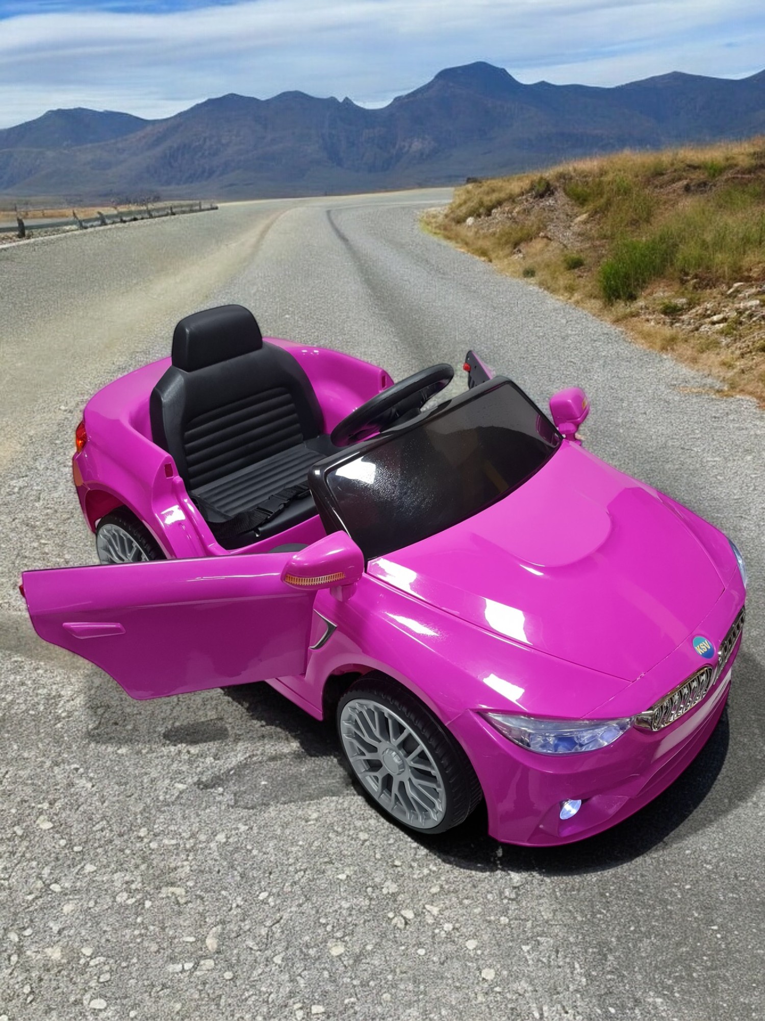 Carro Infantil Batería Eléctrico Niños Bebes Tipo BMW ROSA 8551 - Imagen 5