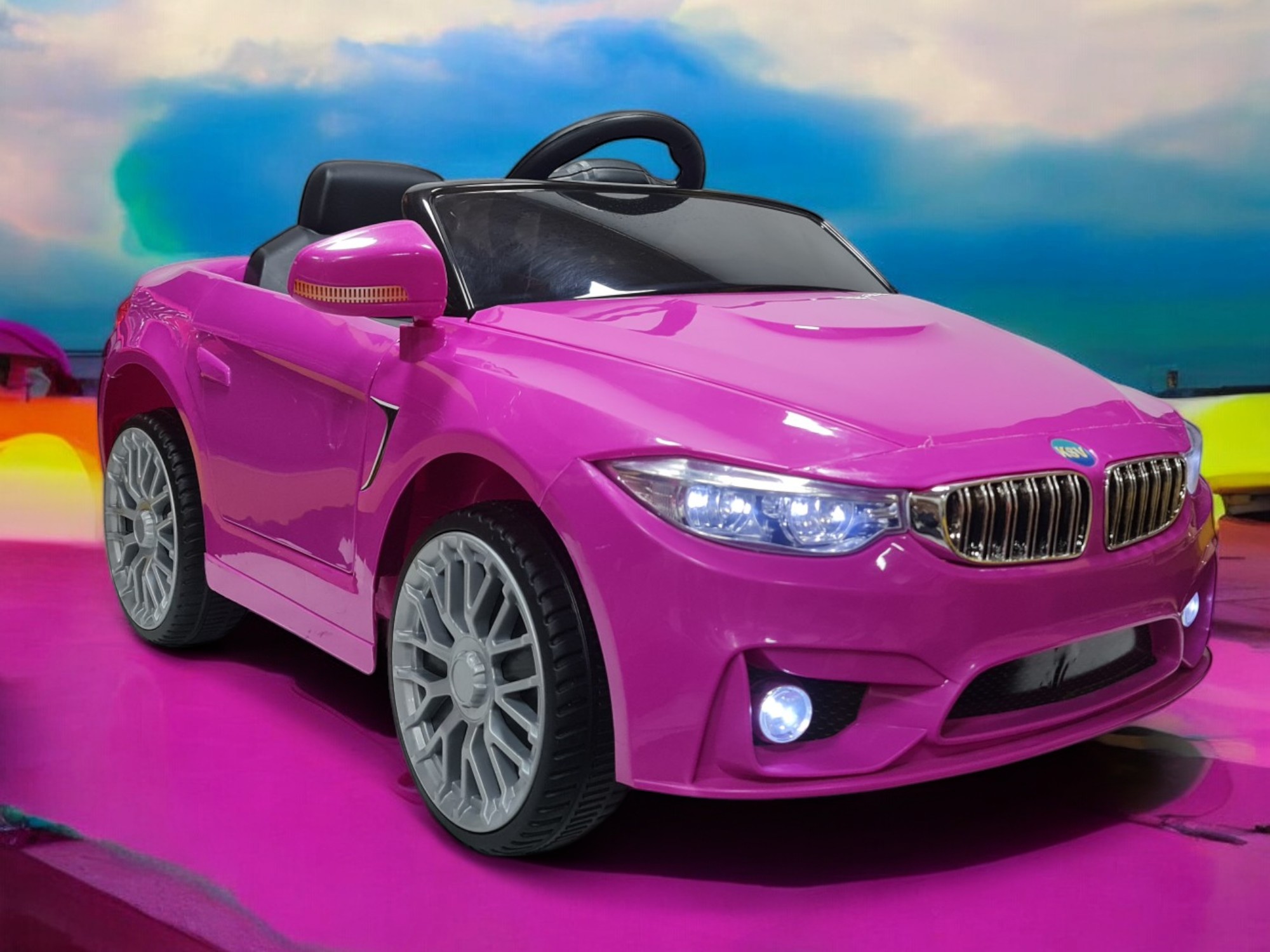 Carro Infantil Batería Eléctrico Niños Bebes Tipo BMW ROSA 8551 - Imagen 2