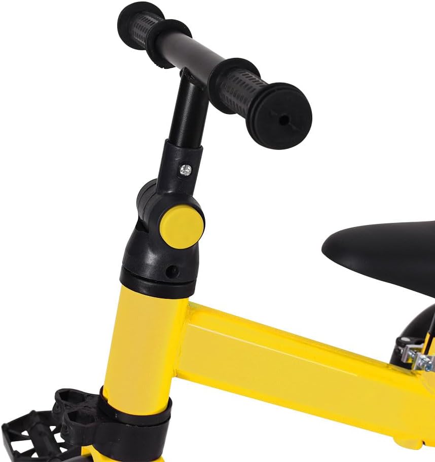 Triciclo Con Guía Y Bicicleta Inicación 5 En 1 Bebe AMARILLO SUPER LUJO - Imagen 2