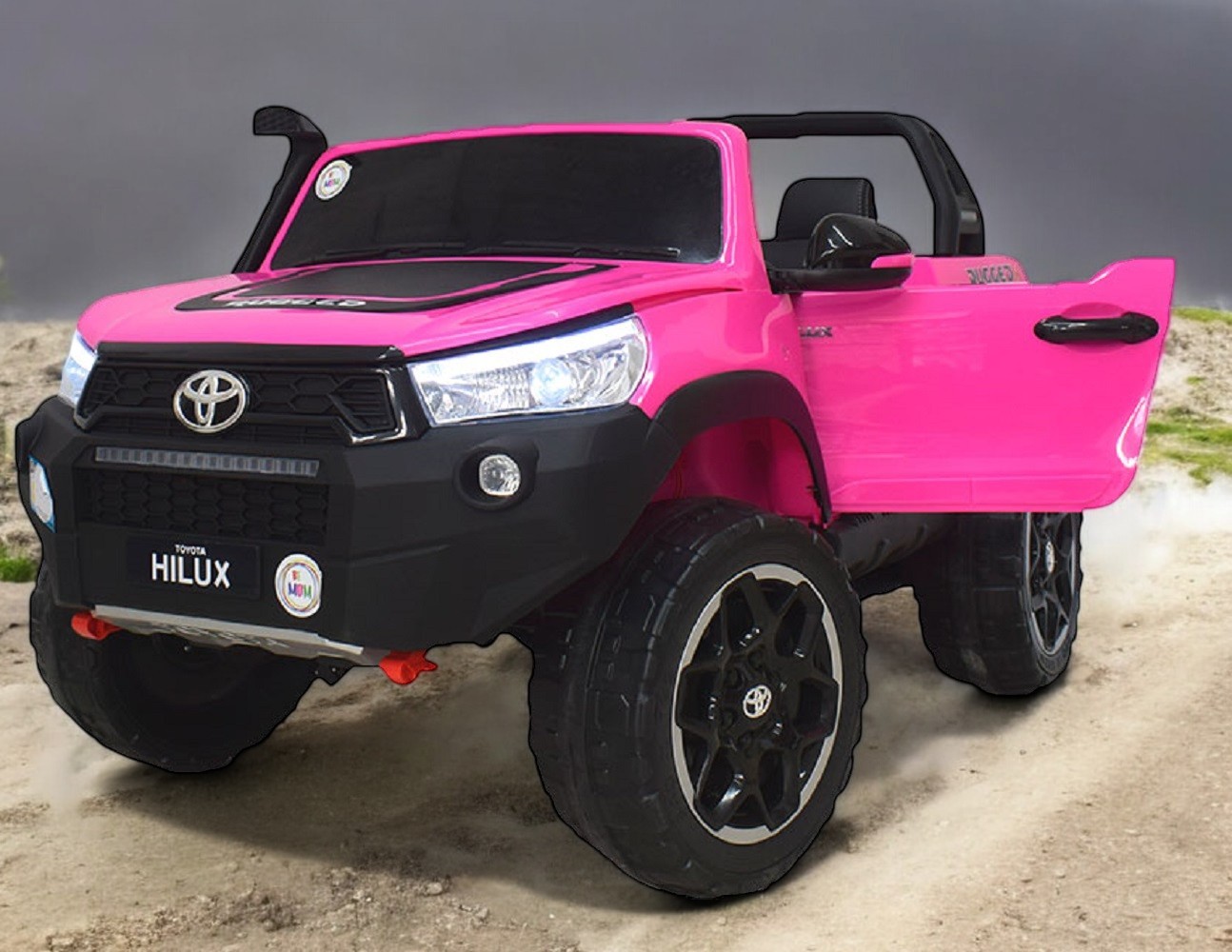 Carro Eléctrico Campero Toyota Hilux 1-9 Años FUCSIA - Imagen 3
