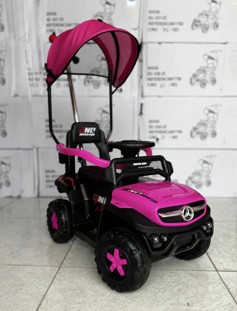 Carro Montable Bebe Paseador Musical Juguete Control 1-5 años MERCEDES FUCSIA - Imagen 5