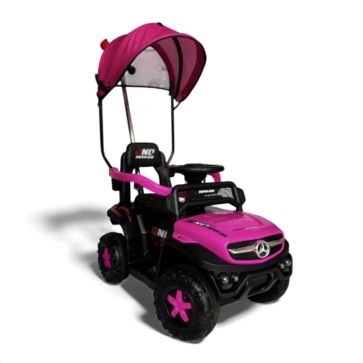 Carro Montable Bebe Paseador Musical Juguete Control 1-5 años MERCEDES FUCSIA - Imagen 3