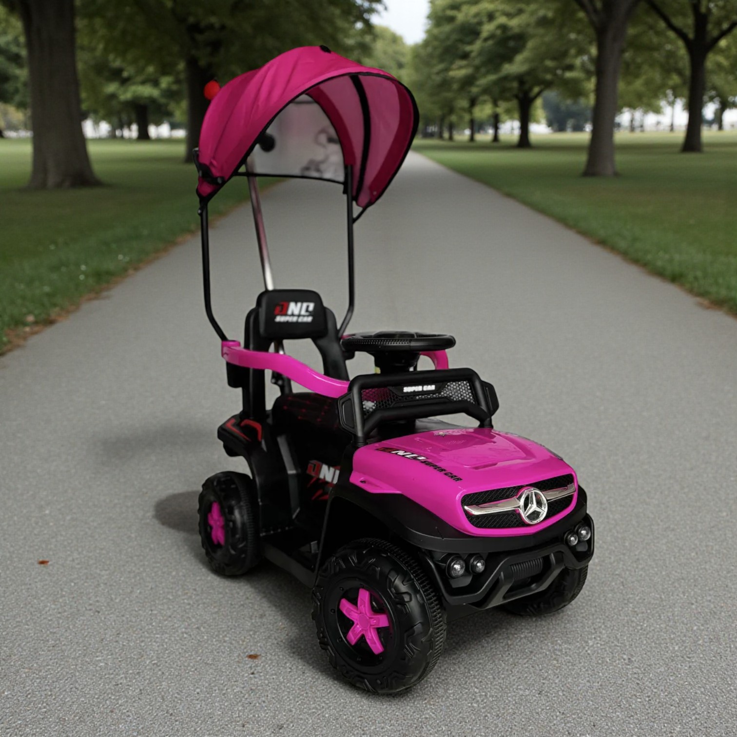 Carro Montable Bebe Paseador Musical Juguete 1-5 años MERCEDES FUCSIA - Imagen 2