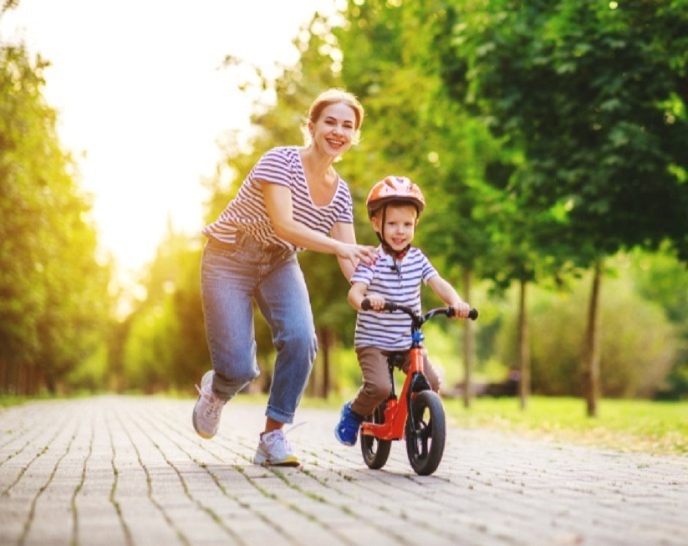 Bicicleta Iniciacion Impulso Niño Niña Equilibrio Roja-Negro - Imagen 3