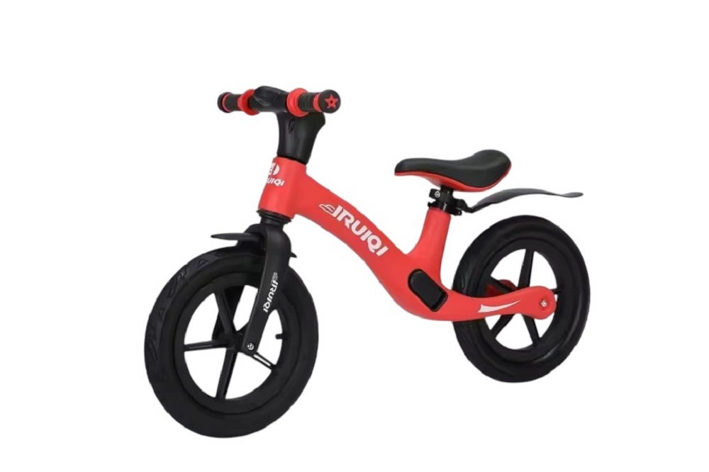 Bicicleta Iniciacion Impulso Niño Niña Equilibrio Roja-Negro - Imagen 2