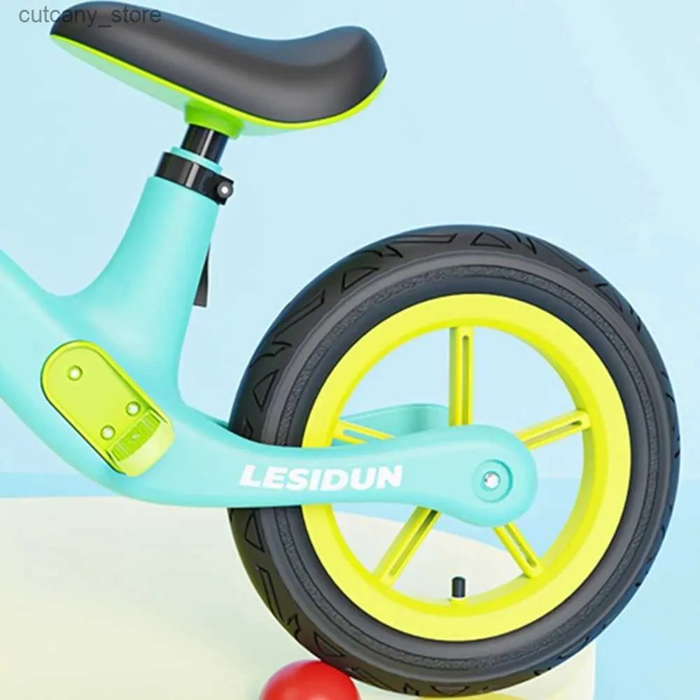 Bicicleta Iniciacion Impulso Niño Niña Equilibrio Verde-Azul - Imagen 3