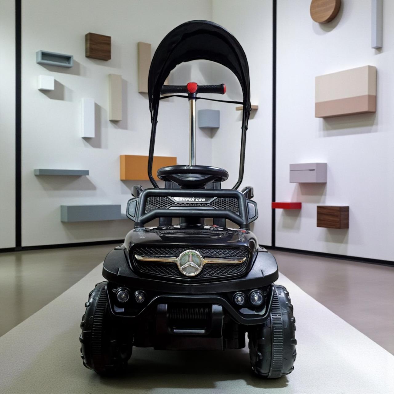 Carro Montable Bebe Paseador Musical Juguete 1-5 años MERCEDES NEGRO - Imagen 6