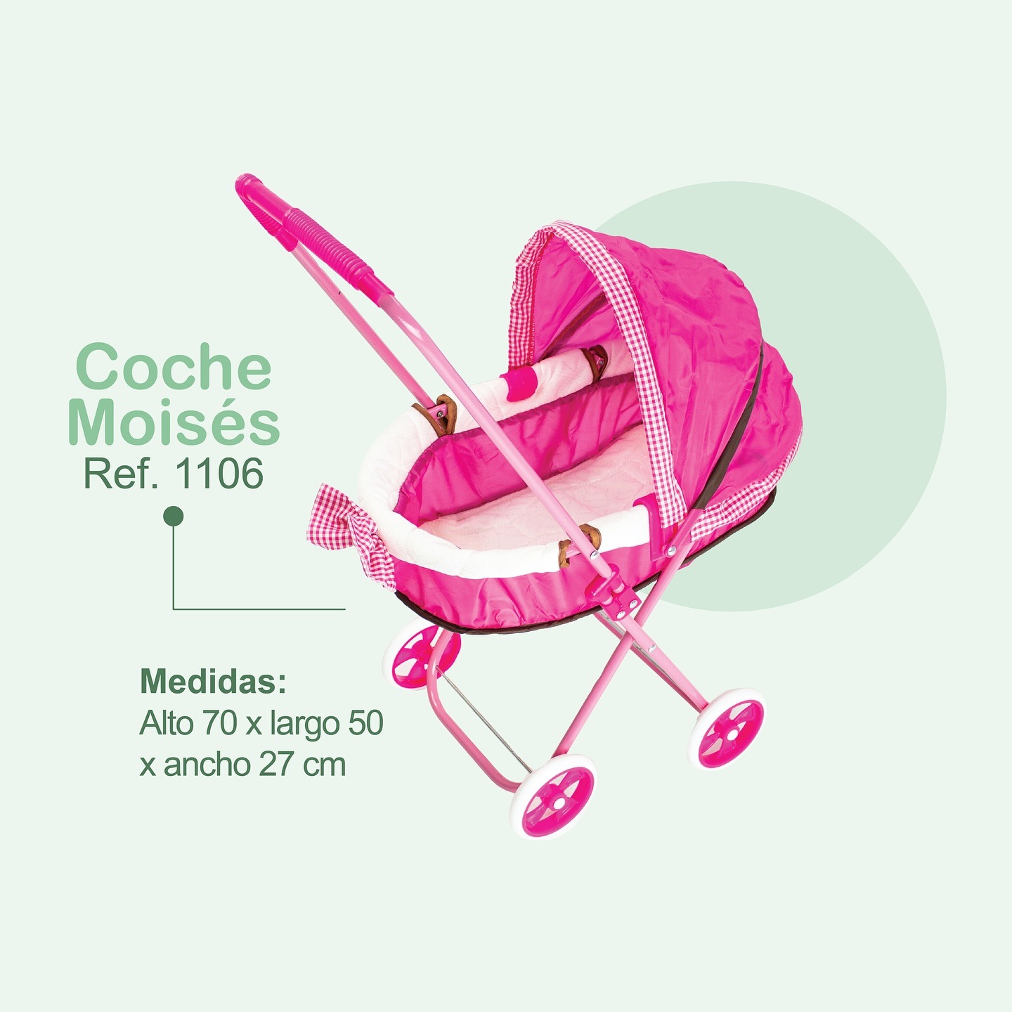 COCHE DE JUGUETE CUATRO RUEDAS PLEGABLE MOISÉS GRANDE - Imagen 6