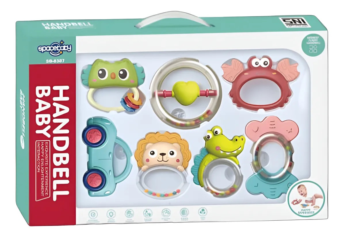 Set De Sonajeros X 7 Didactico Bebe